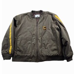 Vintage Twinhill UPS Jacket Mens XL 46-48 Brown Insulated Workwear Bomber